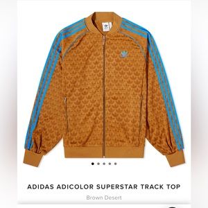 ADIDAS ADICOLOR SUPERSTAR TRACK TOP Jacket Large Brown Blue